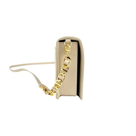 Auth Christian Dior Chain Shoulder Bag Beige/Gold Leather/Metal - z4382 - Picture 2 of 12